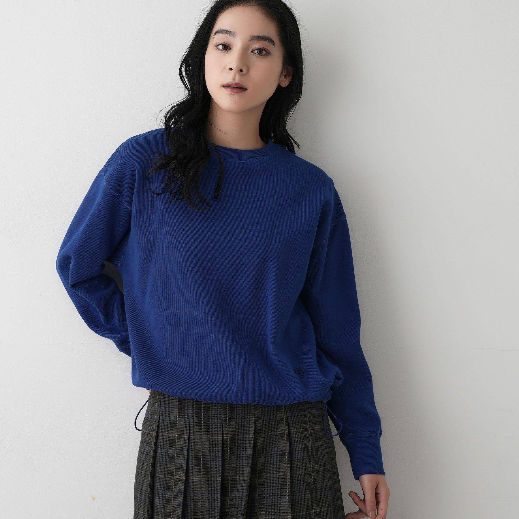 Dessin「【洗える】裾ドロスト付きカットソー」|Tシャツ・カットソー|ブルー(093)