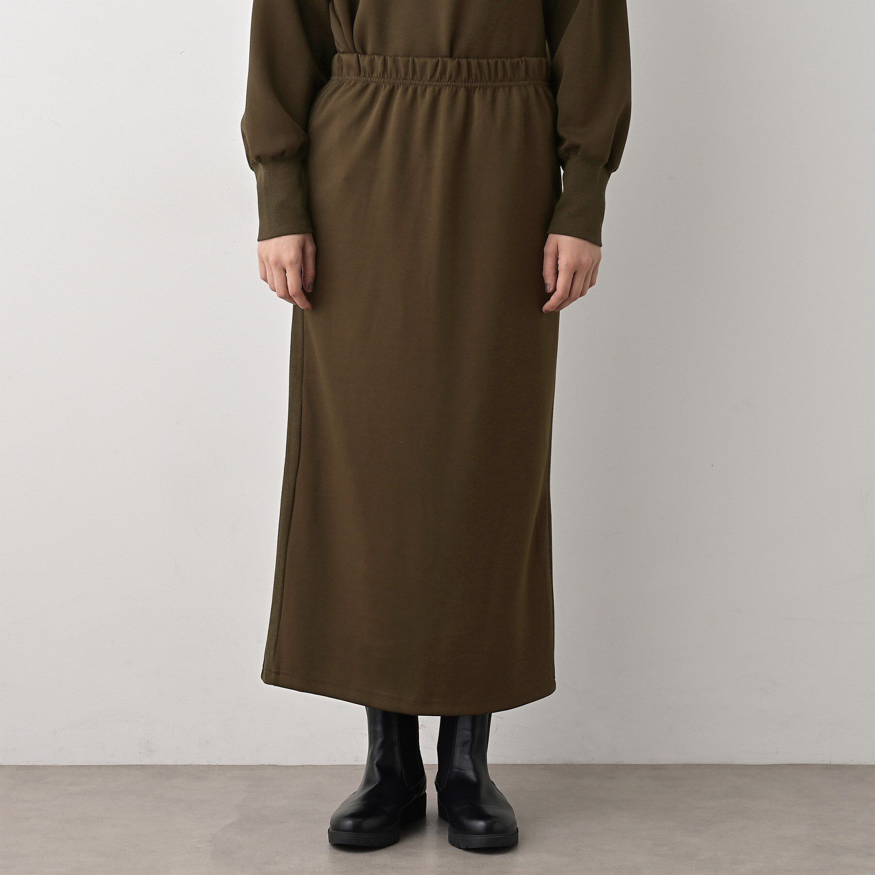 Dessin「【セットアップ可/洗える】切り替えデザインサイドリブスカート」|スカート|