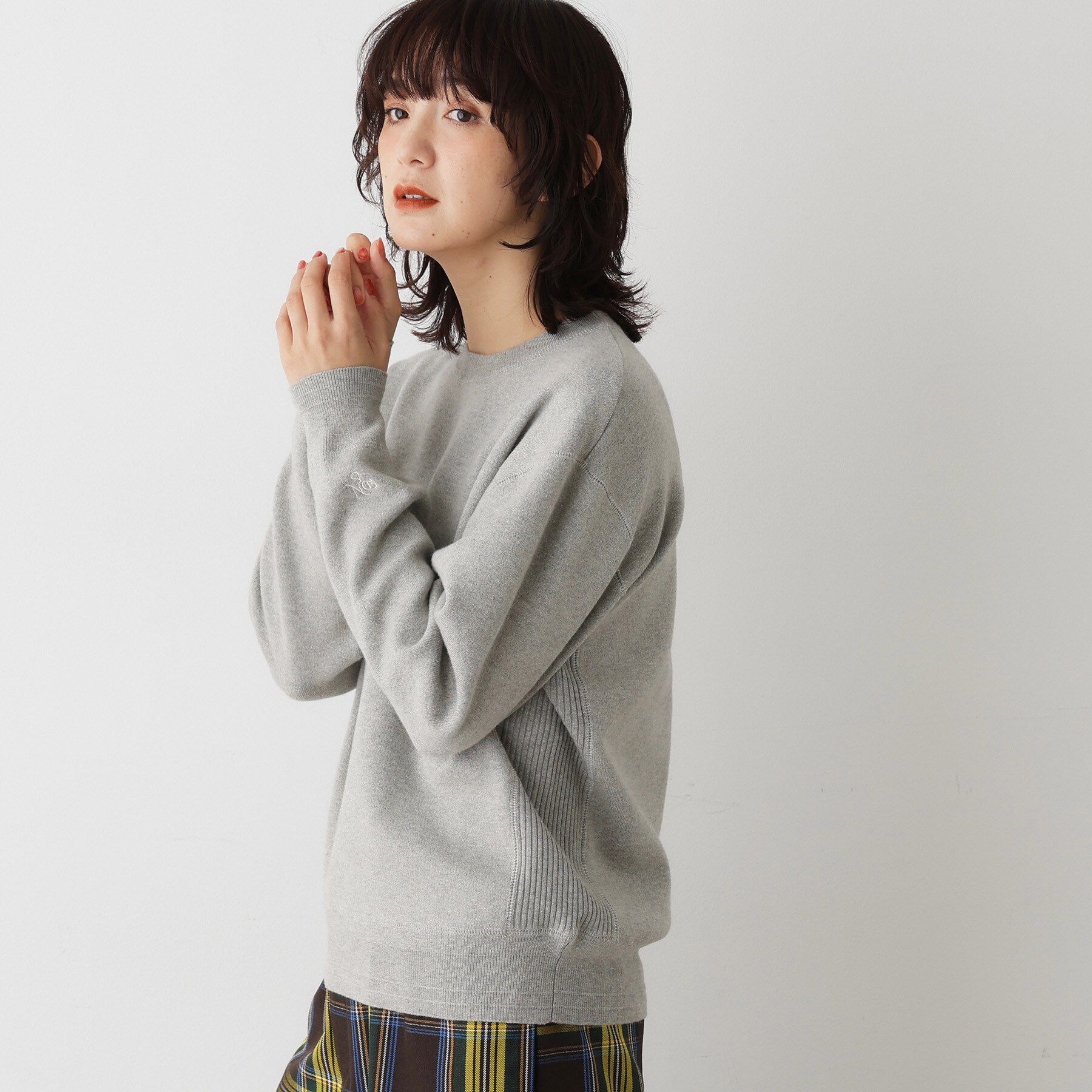 Dessin「【ユニセックス／洗える】コットンカシミヤブレンドセーター」|ニット・セーター|