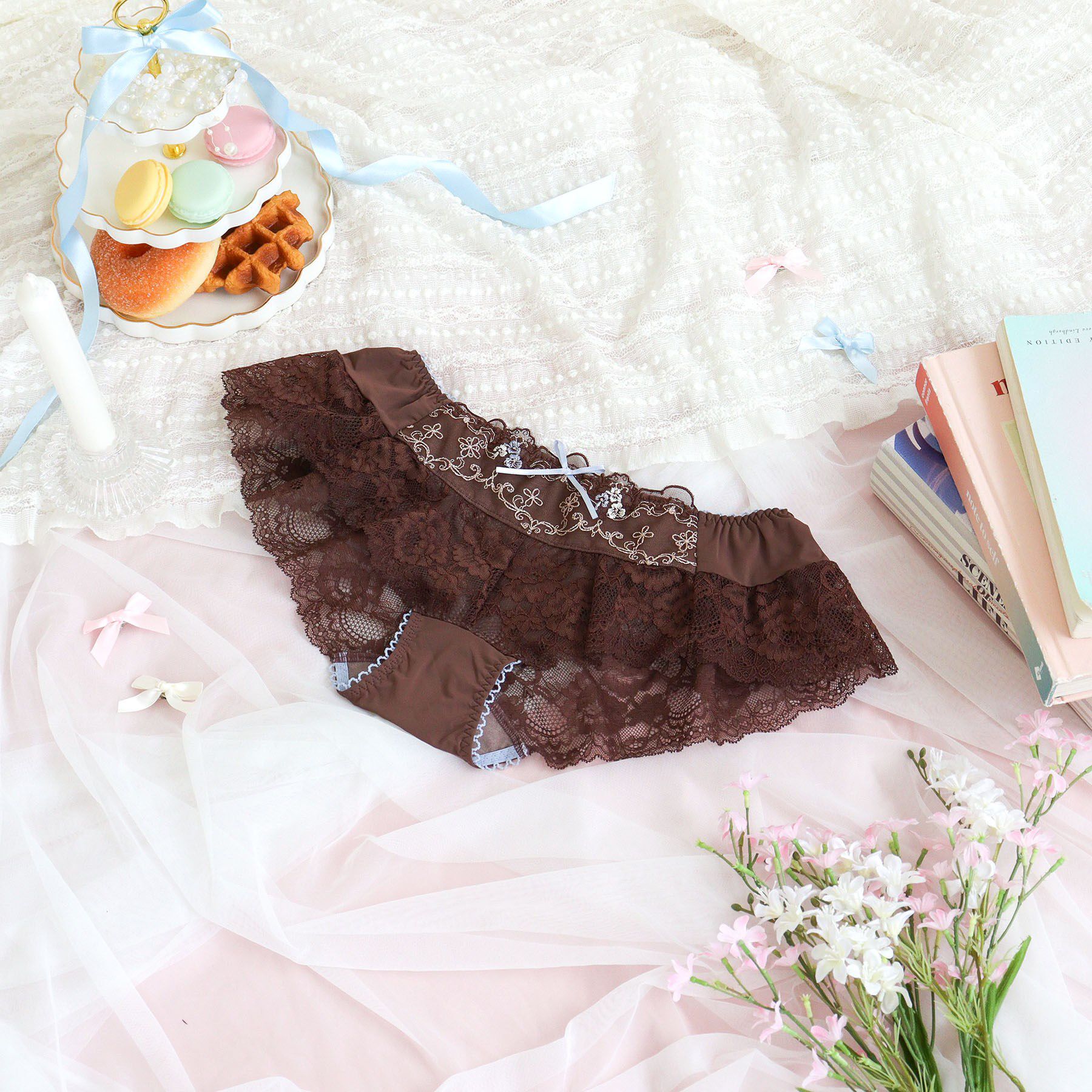 Risa Magli「キャシー フレアショーツ」|インナー|ブラウン(043)