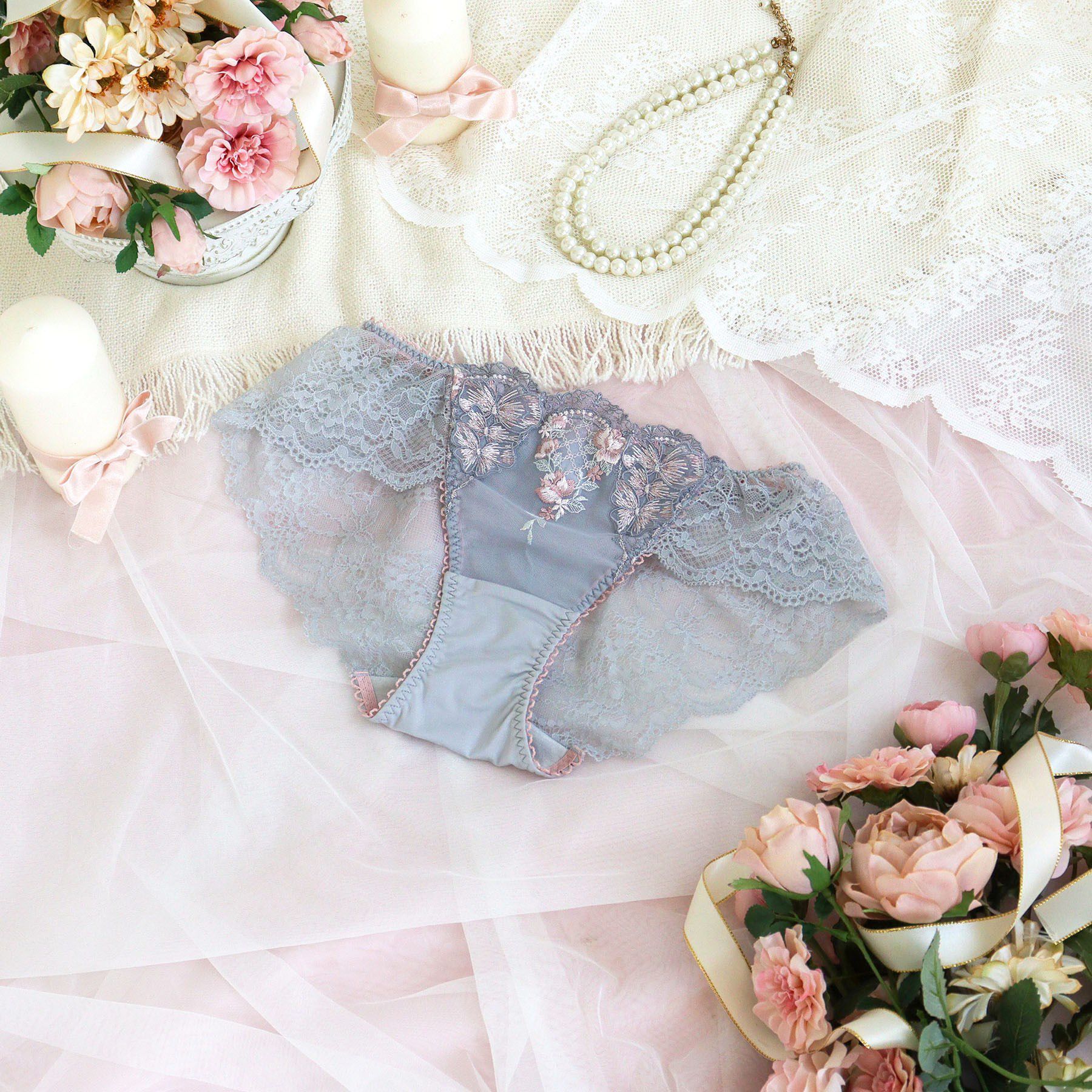 Risa Magli「リピネ レースショーツ」|インナー|グレー(012)