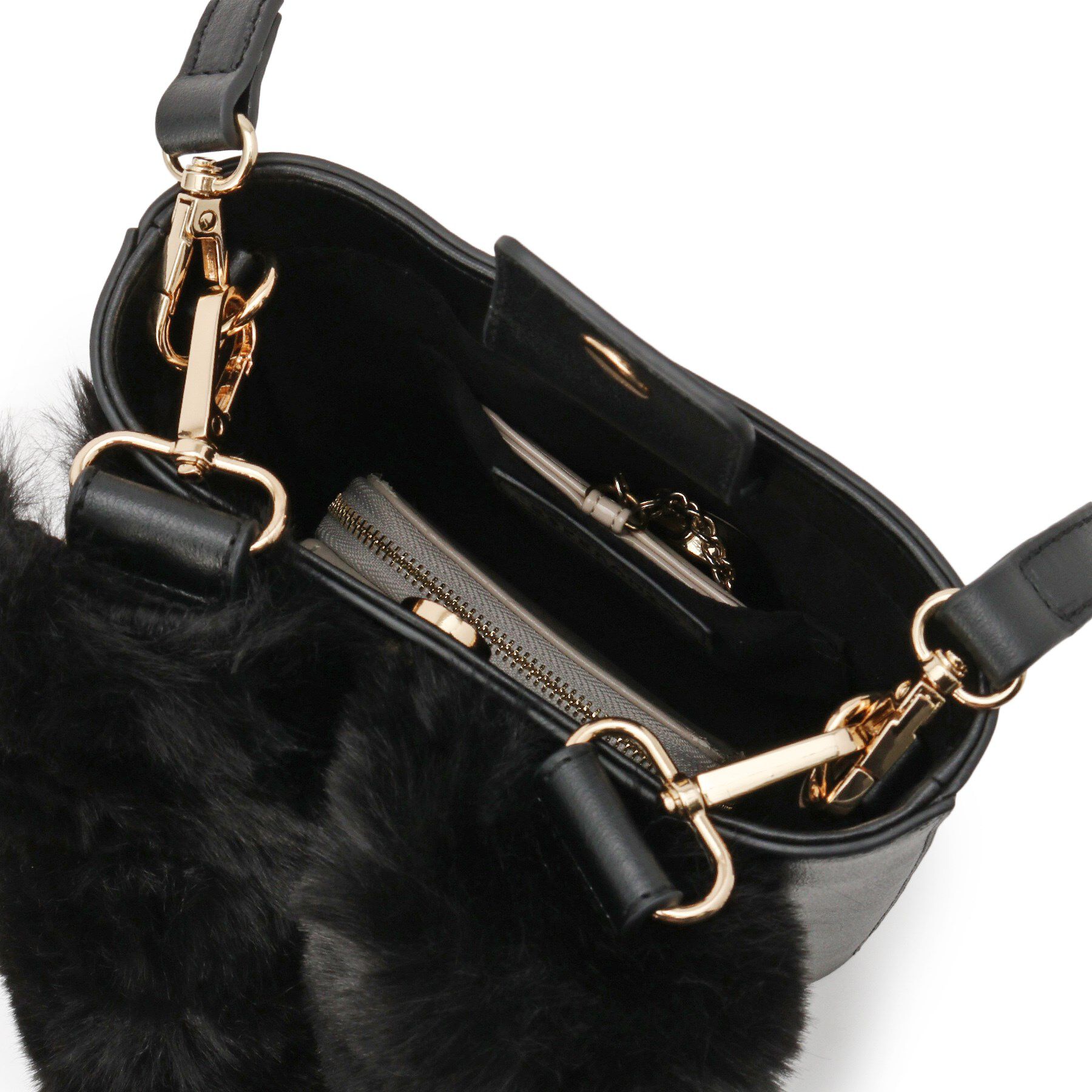 ESPERANZA「フェイクファーハンドル3WAYミニショルダーバッグ」|ショルダー・メッセンジャー|