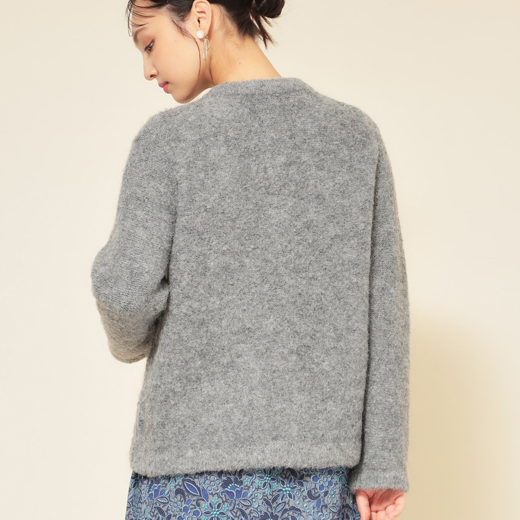 SunaUna「【ループヤーン／ふんわり】ミドル丈カーディガン」|カーディガン|