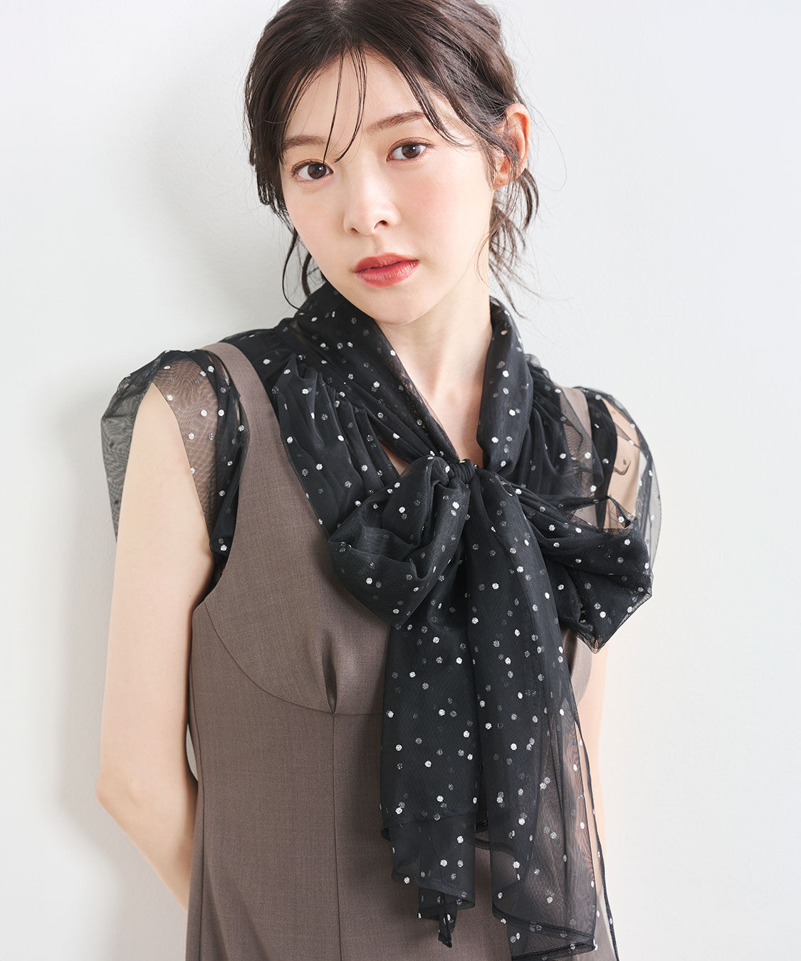 COCO DEAL「ドットチュールリボンブラウス」|シャツ・ブラウス|