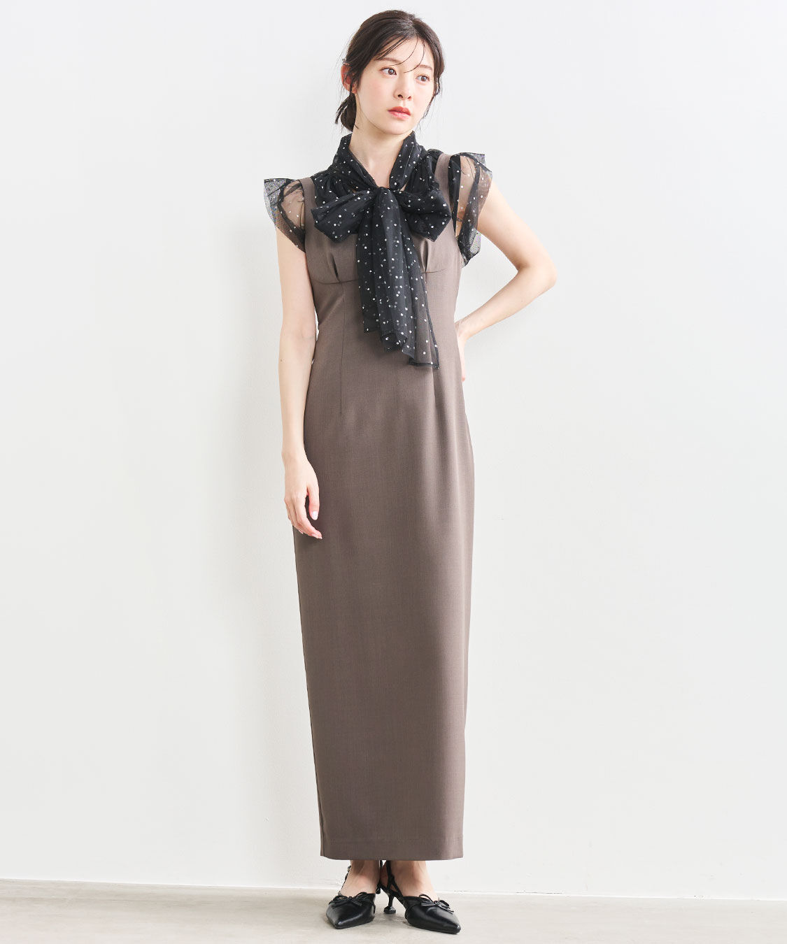 COCO DEAL「ドットチュールリボンブラウス」|シャツ・ブラウス|