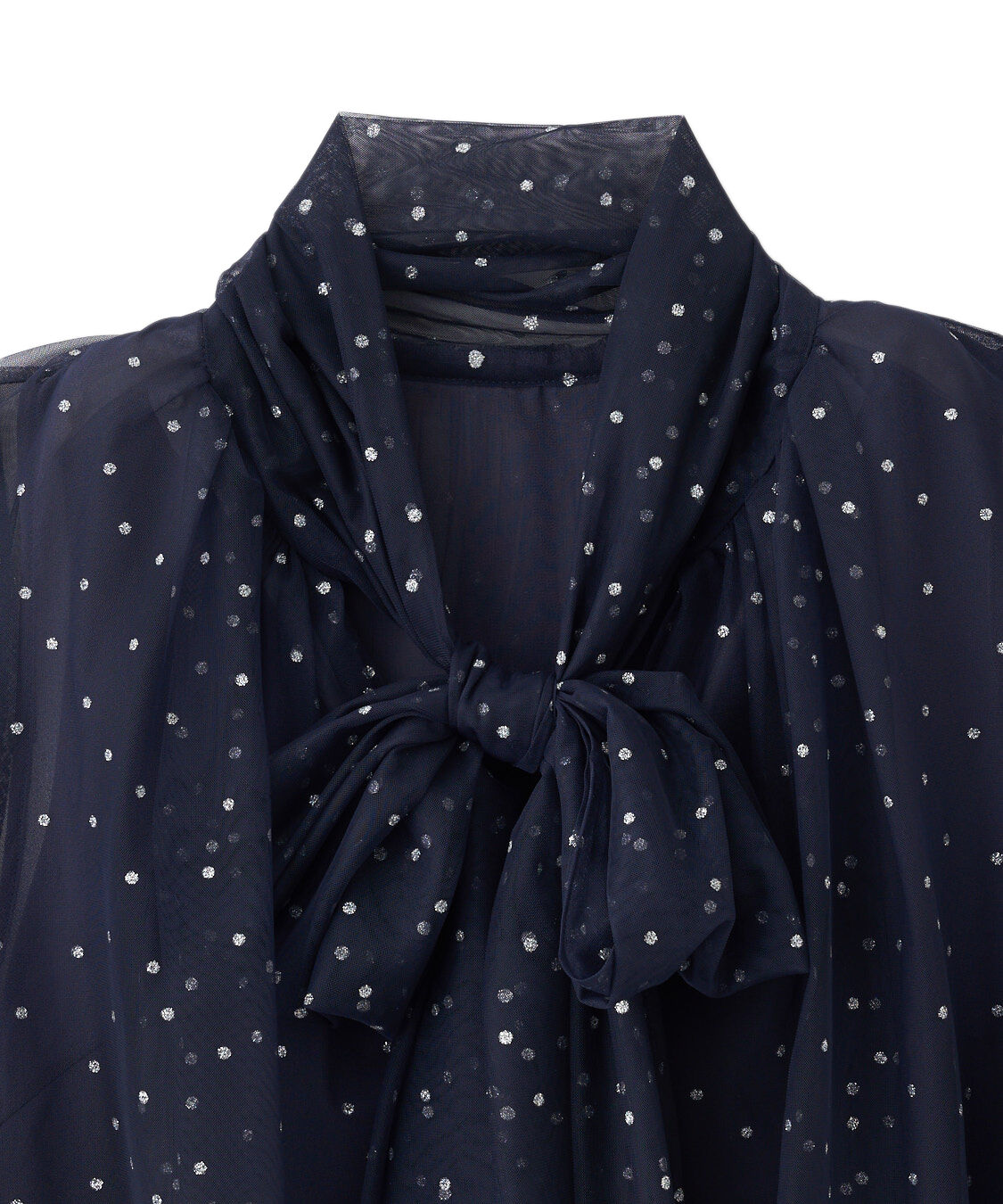 COCO DEAL「ドットチュールリボンブラウス」|シャツ・ブラウス|