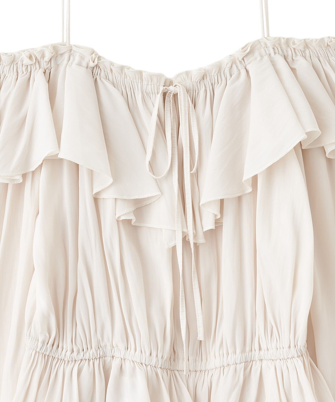 COCO DEAL「オフショルフリルサテンブラウス」|シャツ・ブラウス|