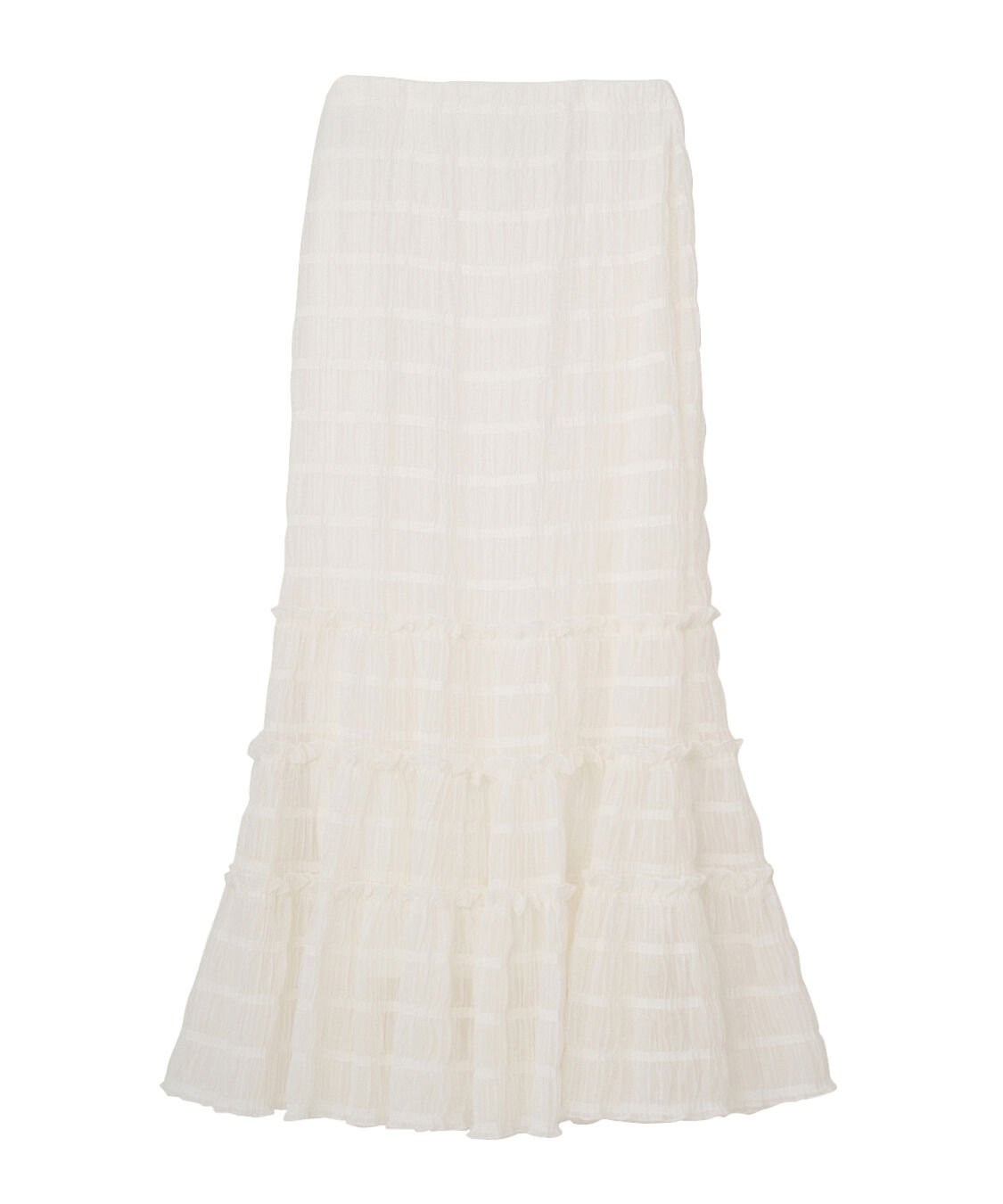 COCO DEAL「シアーボーダーティアードスカート」|スカート|