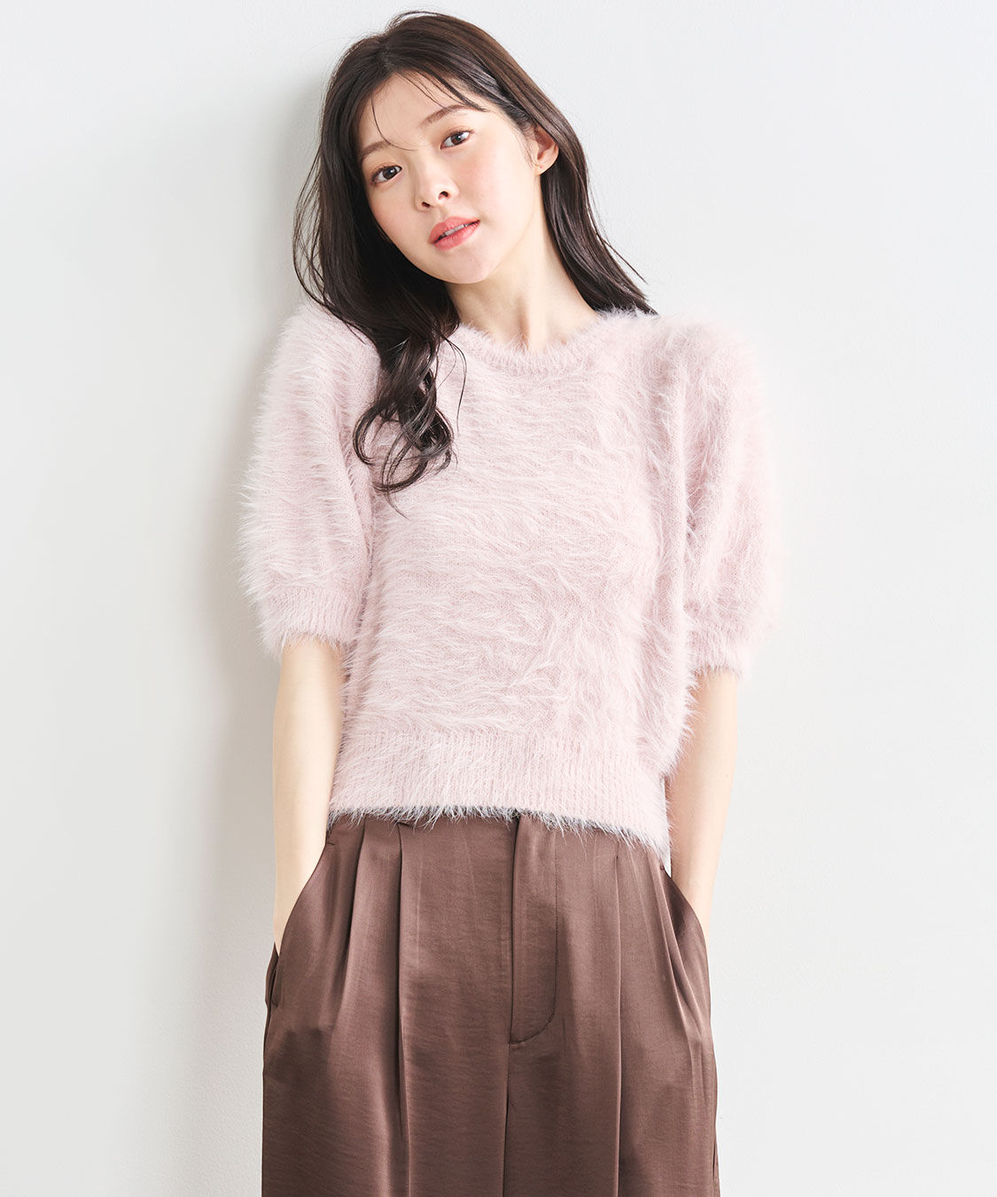 COCO DEAL「半袖フェザーニット」|ニット・セーター|