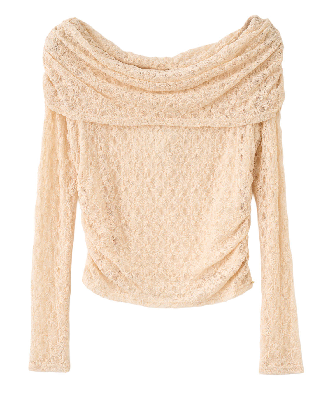 COCO DEAL「ストレッチレースオフショルトップス」|Tシャツ・カットソー|ピンクベージュ