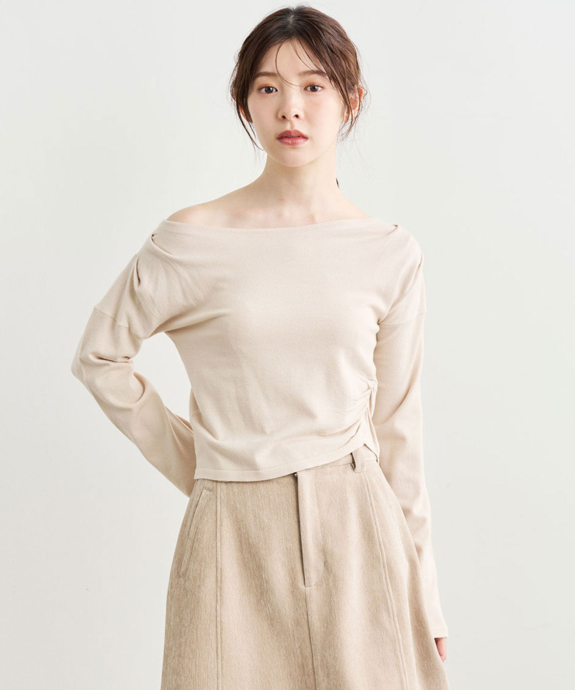 COCO DEAL「タックギャザーデザインニット」|ニット・セーター|