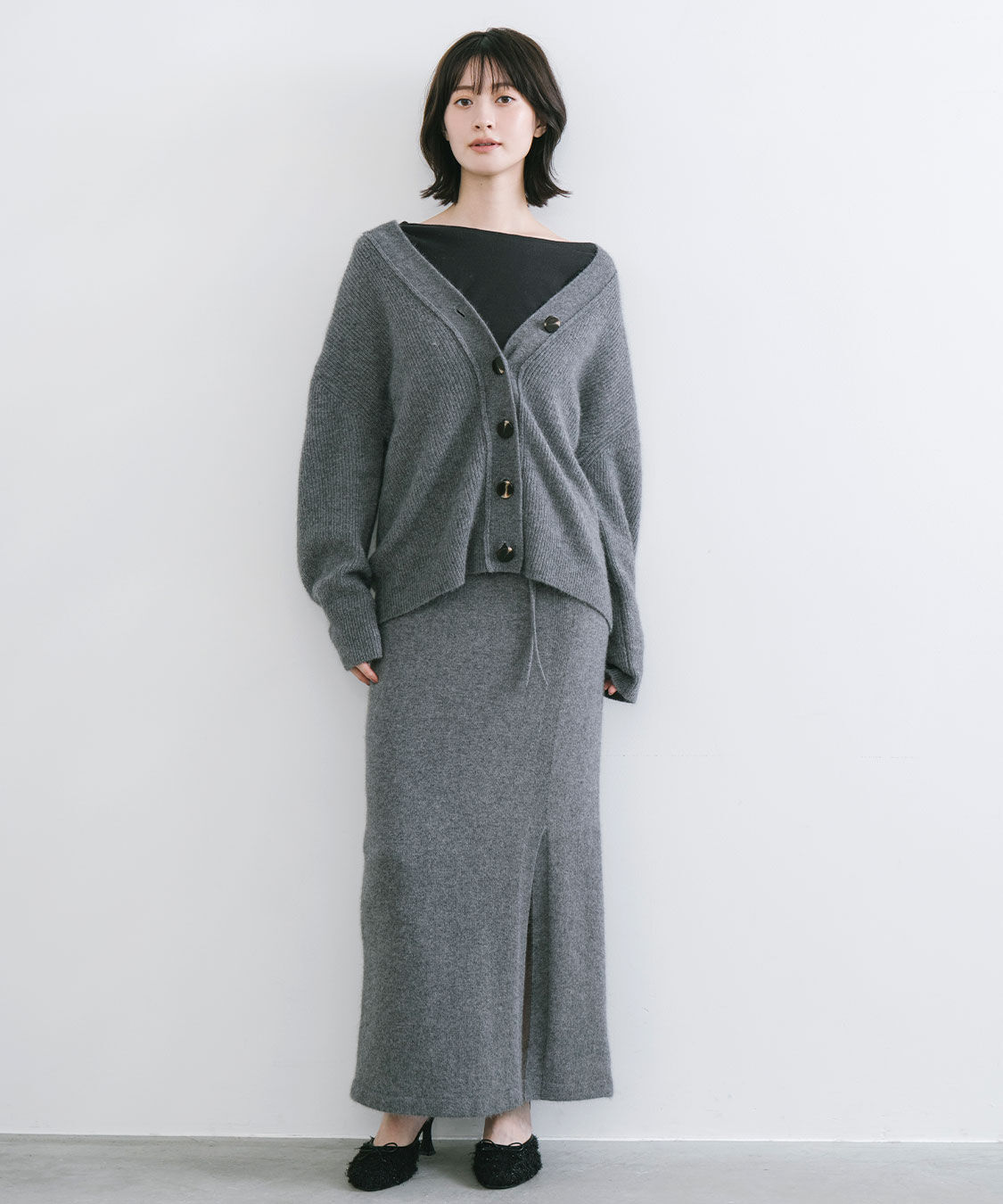 COCO DEAL「ラクーン混ニットタイトスカート」|スカート|