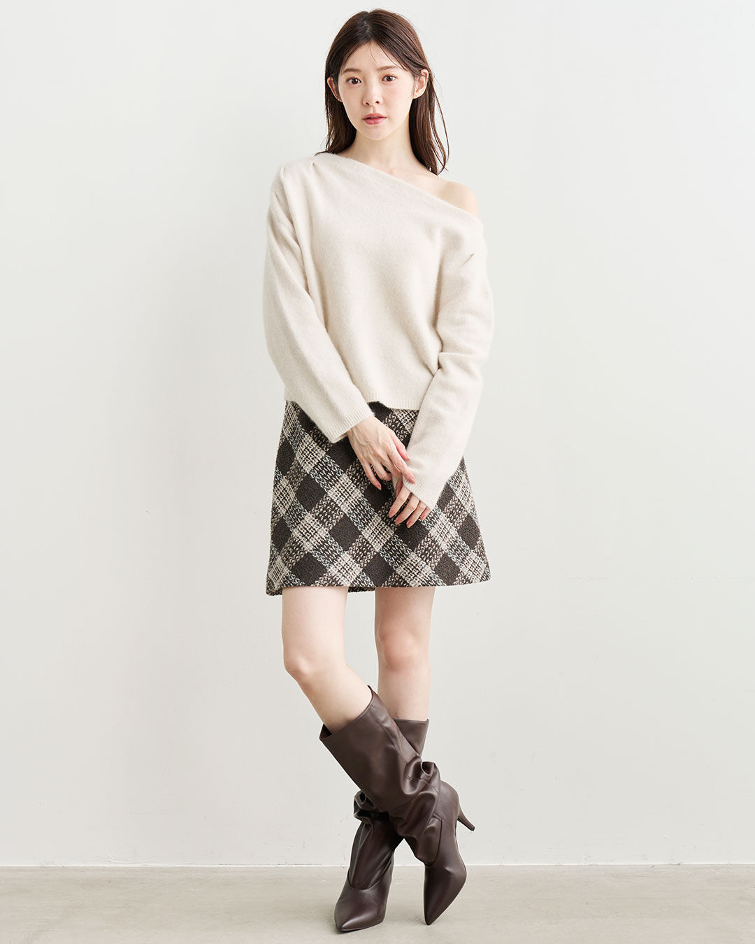 COCO DEAL「ラクーン混アシメニット」|ニット・セーター|