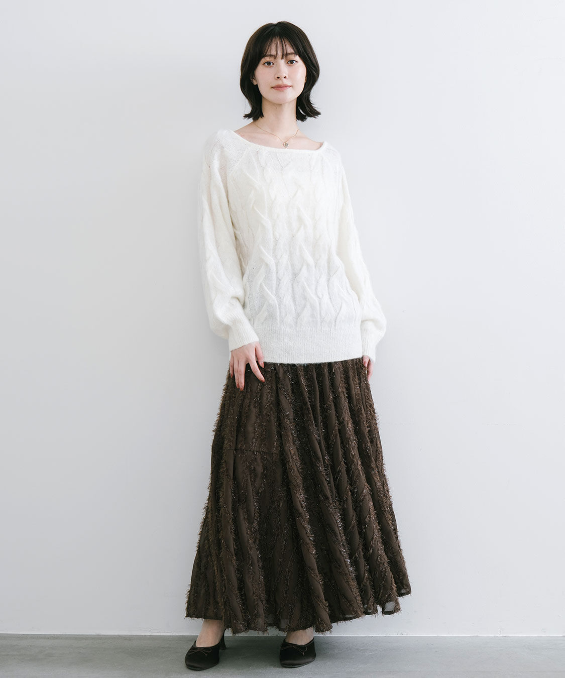 COCO DEAL「ウェーブフラッフィーフレアスカート」|スカート|