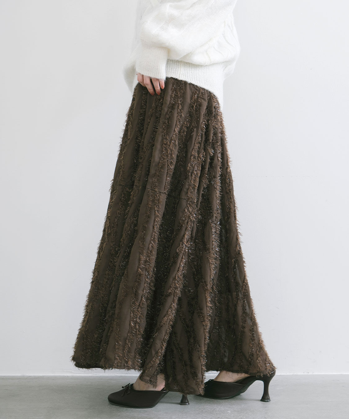 COCO DEAL「ウェーブフラッフィーフレアスカート」|スカート|