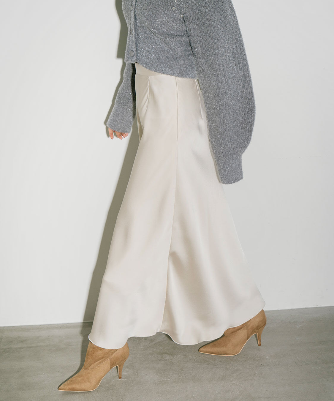 COCO DEAL「サテンナロースカート」|スカート|