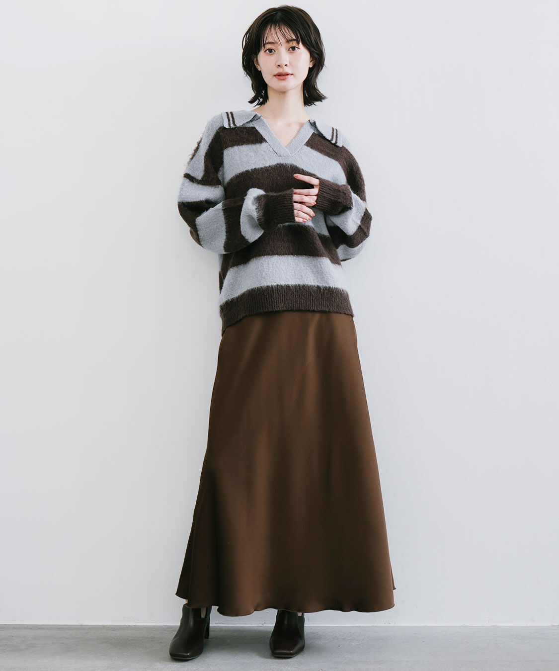 COCO DEAL「サテンナロースカート」|スカート|