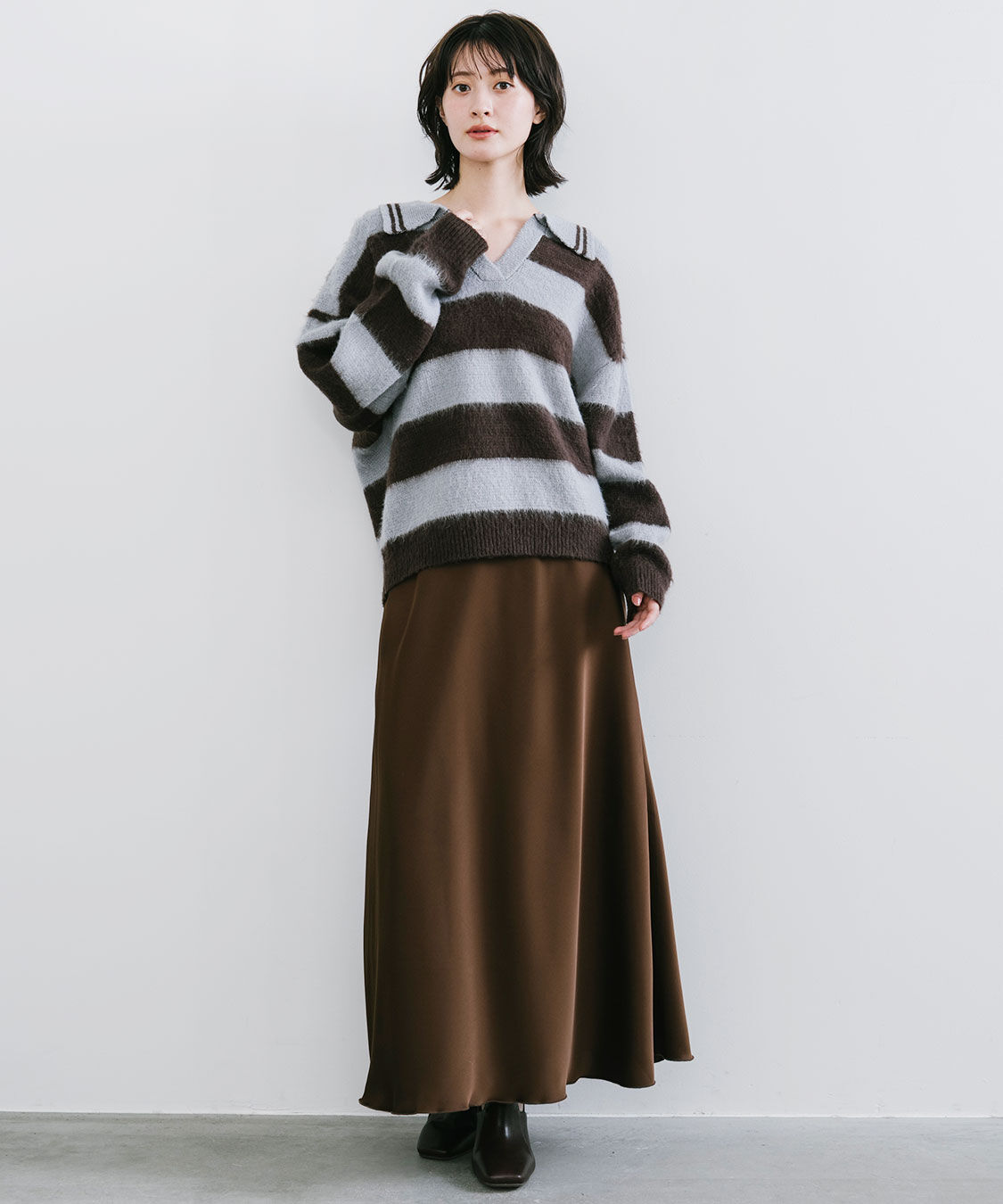 COCO DEAL「サテンナロースカート」|スカート|