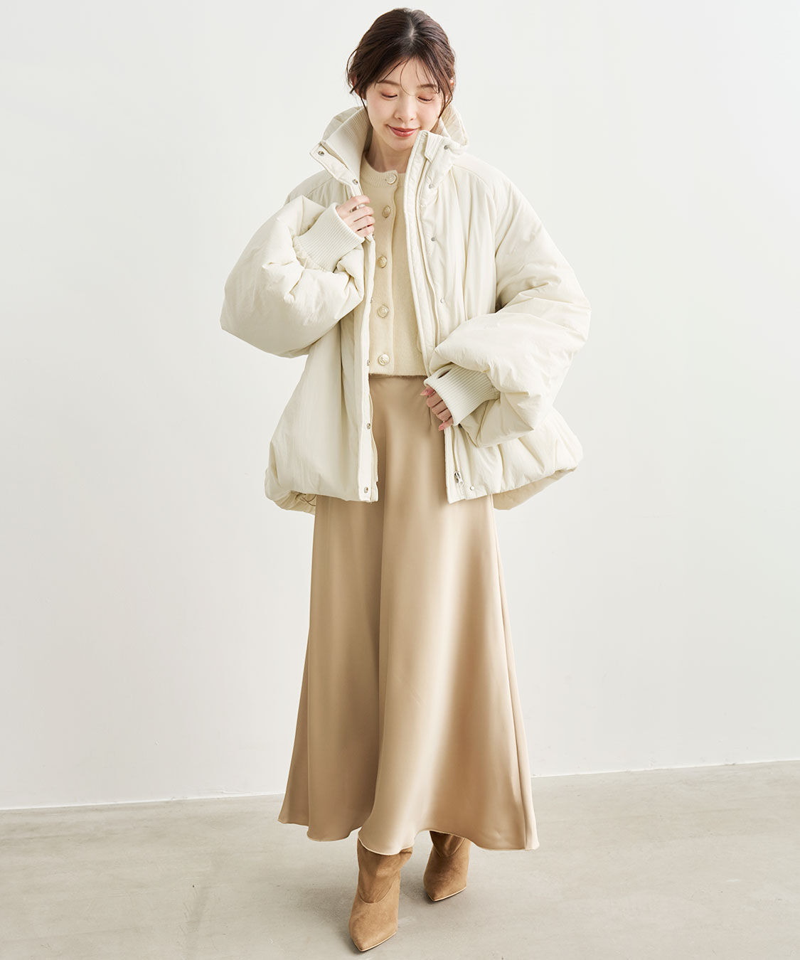 COCO DEAL「サテンナロースカート」|スカート|