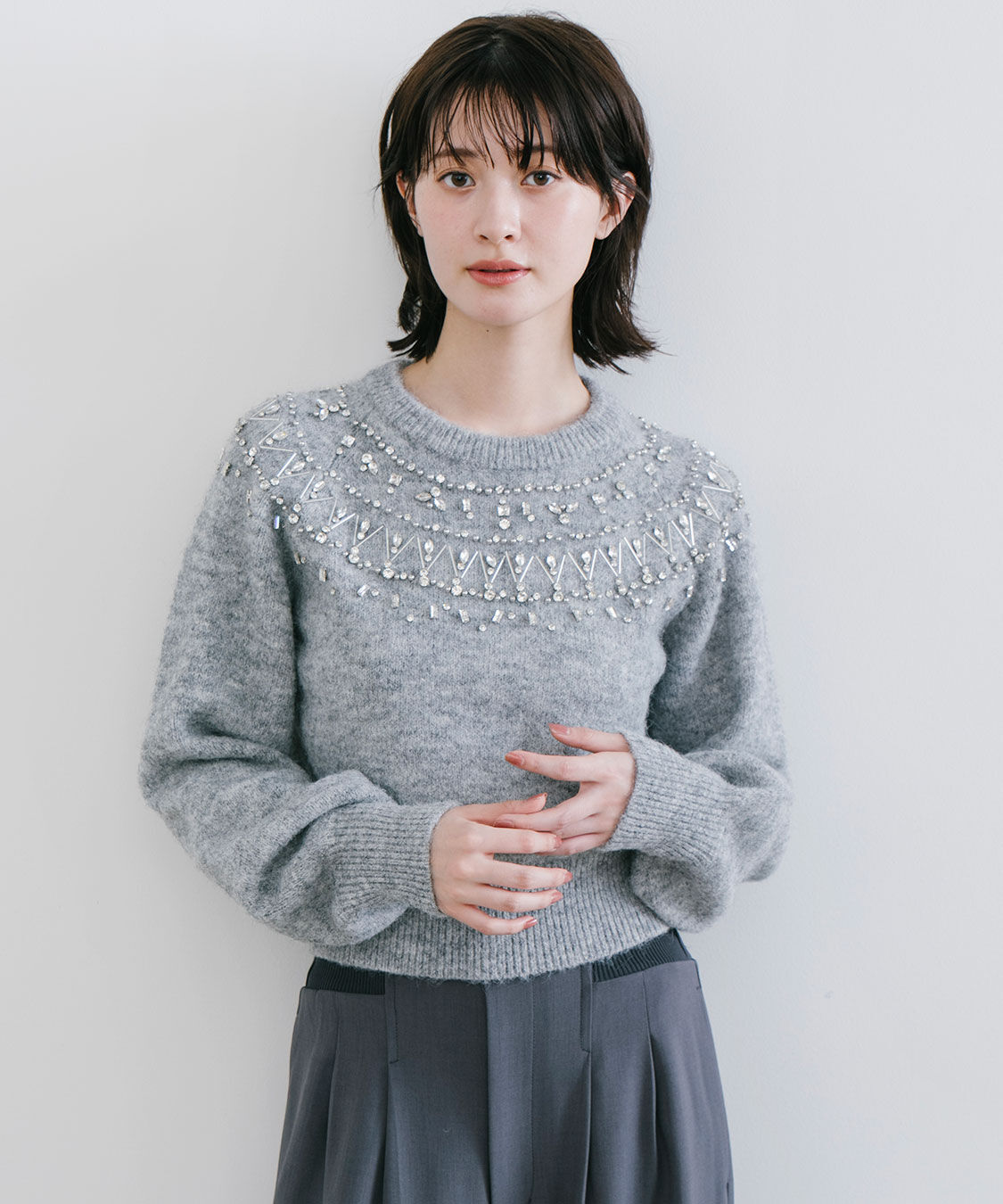 COCO DEAL「ノルディックビジューニット」|ニット・セーター|