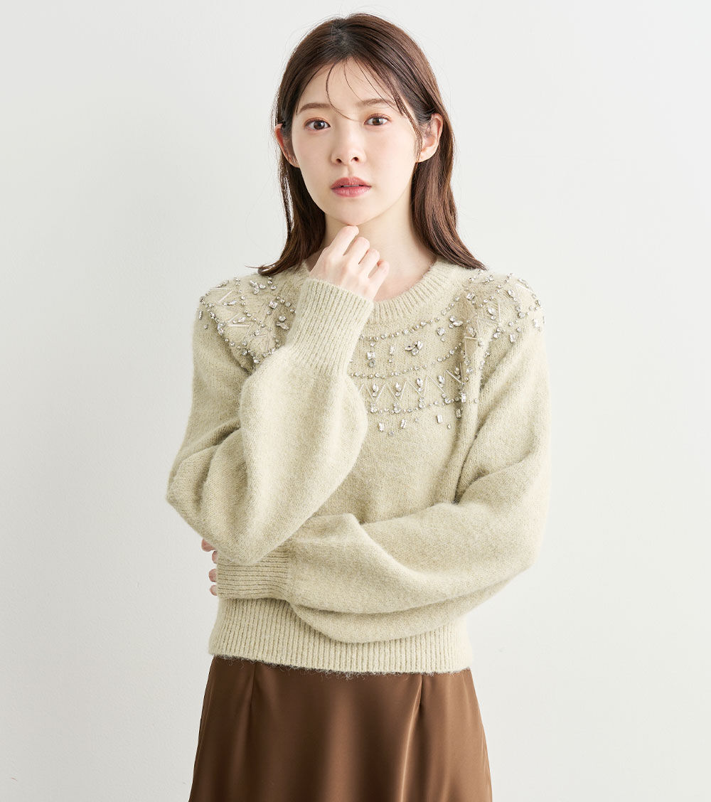 COCO DEAL「ノルディックビジューニット」|ニット・セーター|