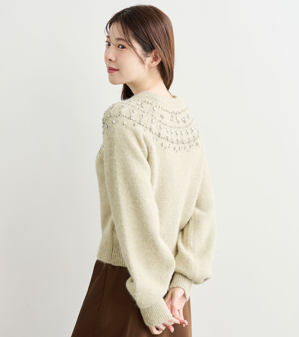 COCO DEAL「ノルディックビジューニット」|ニット・セーター|