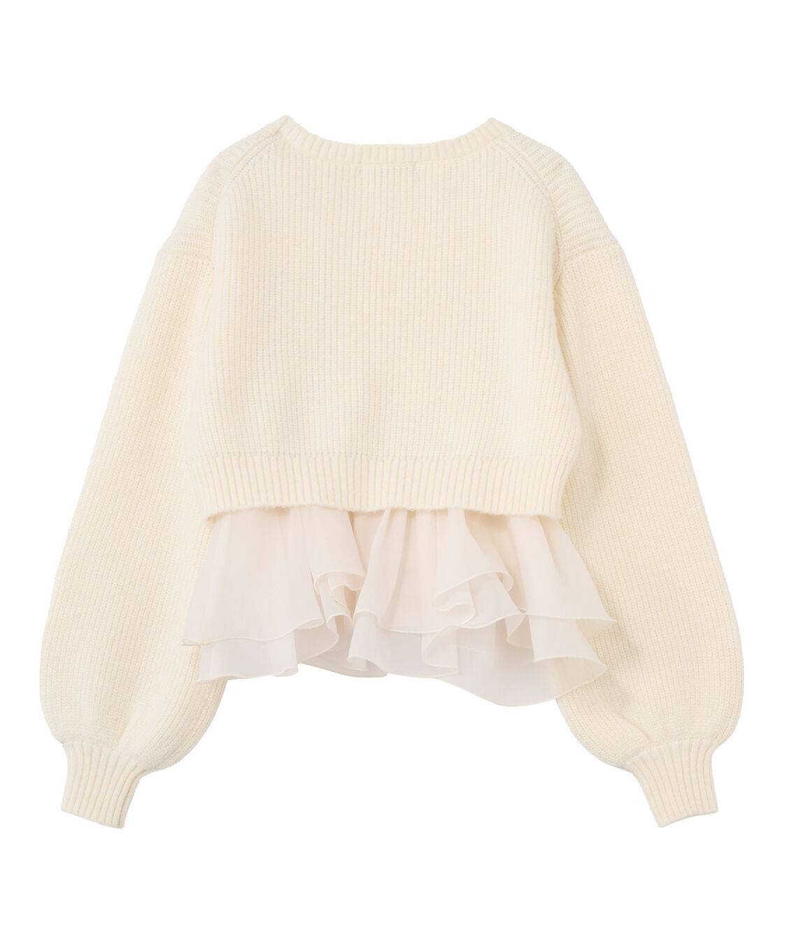 COCO DEAL「ペプラムブラウス&times;パフスリーブニットセット」|シャツ・ブラウス|