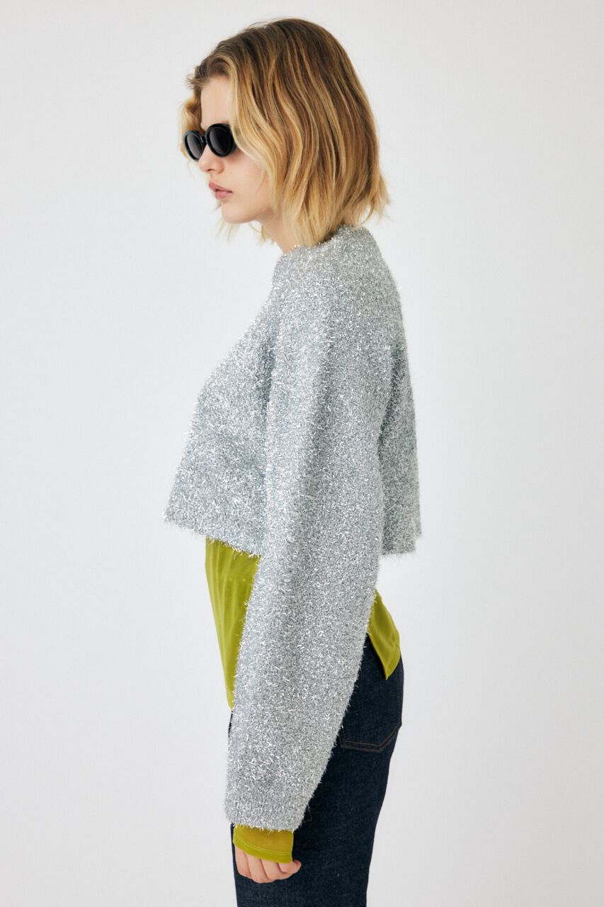 MOUSSY「GLITTER CROPPED セーター」|ニット・セーター|