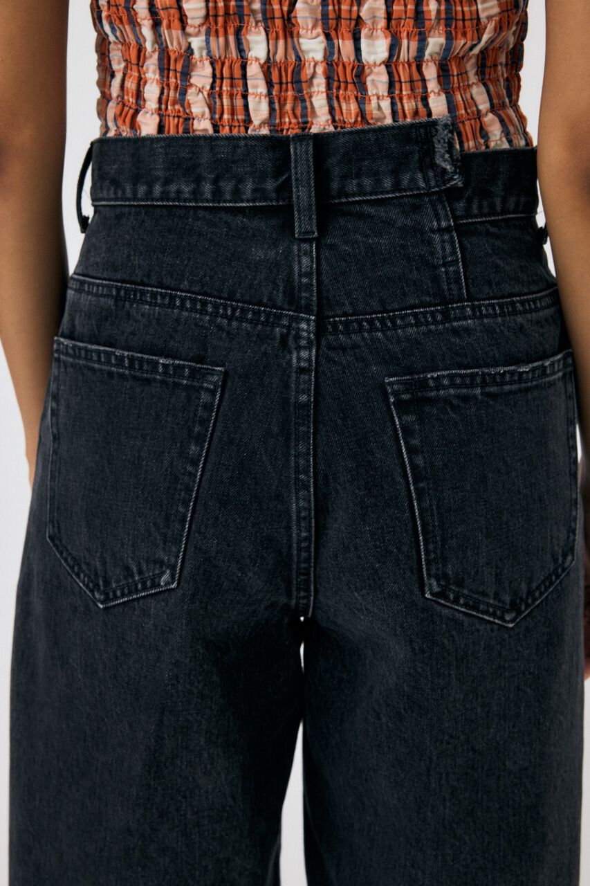 MOUSSY「CROSS WAIST ハーフパンツ」|デニム|