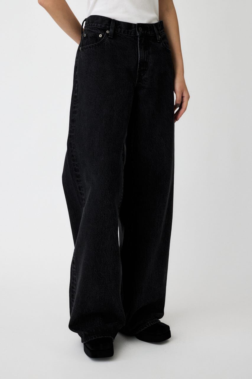 MOUSSY「LOW SLUNG WIDE ストレート」|デニム|