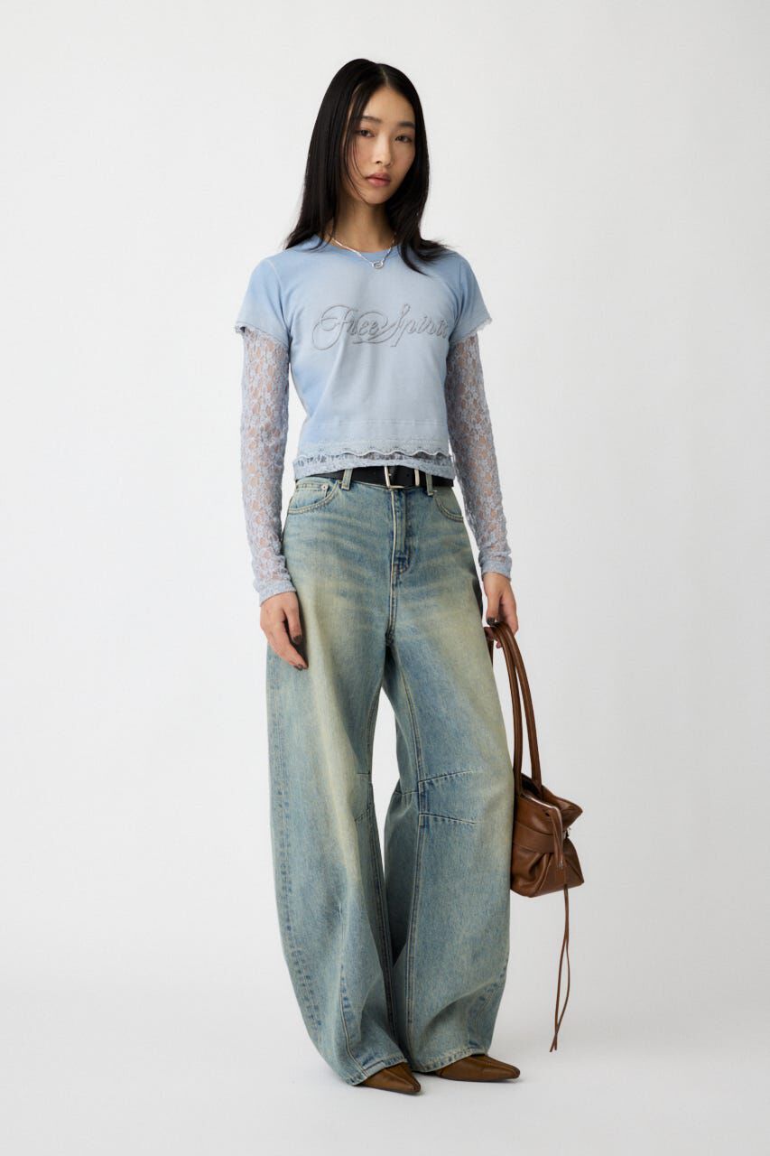 MOUSSY「HORSESHOE バギー」|デニム|