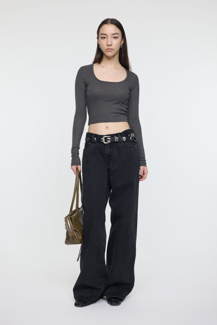 MOUSSY「SCOOP NECK ロングスリーブ TEE」|Tシャツ・カットソー|