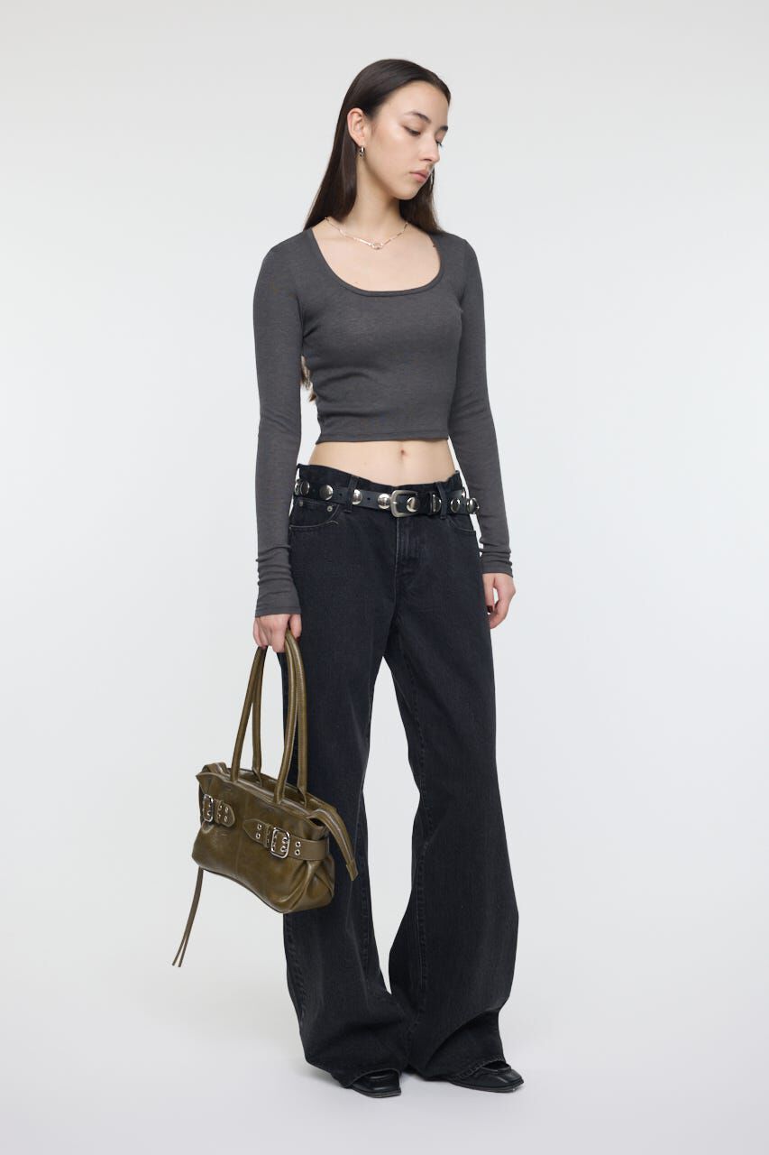 MOUSSY「SCOOP NECK ロングスリーブ TEE」|Tシャツ・カットソー|