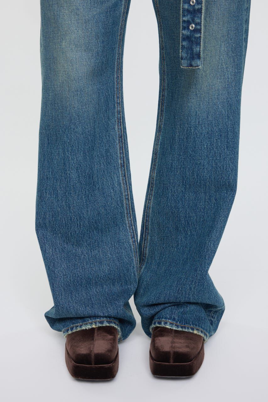 MOUSSY「LOW SLUNG ブーツカットパンツ」|デニム|