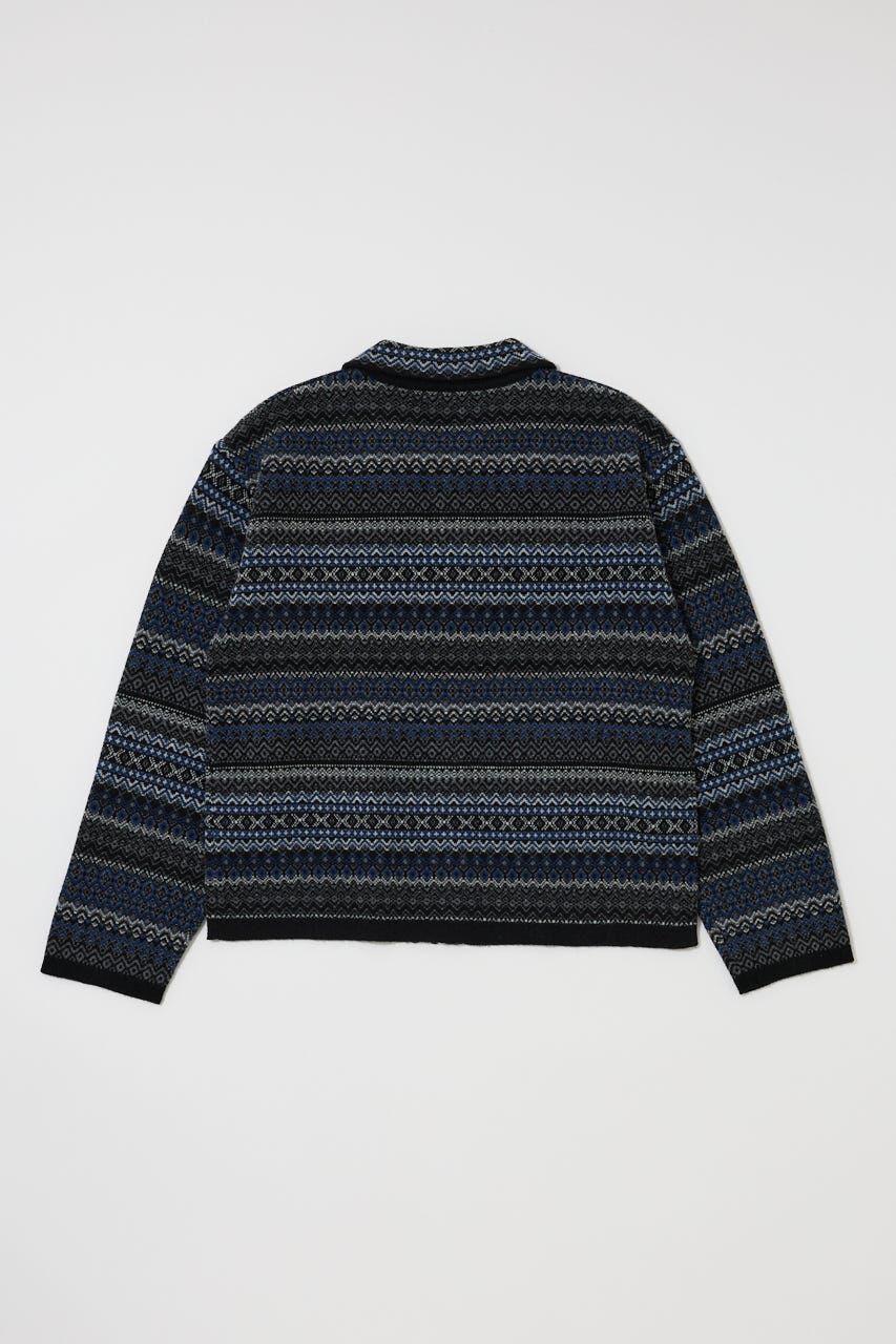 MOUSSY「FAIR ISLE KNIT ジャケット」|カーディガン|
