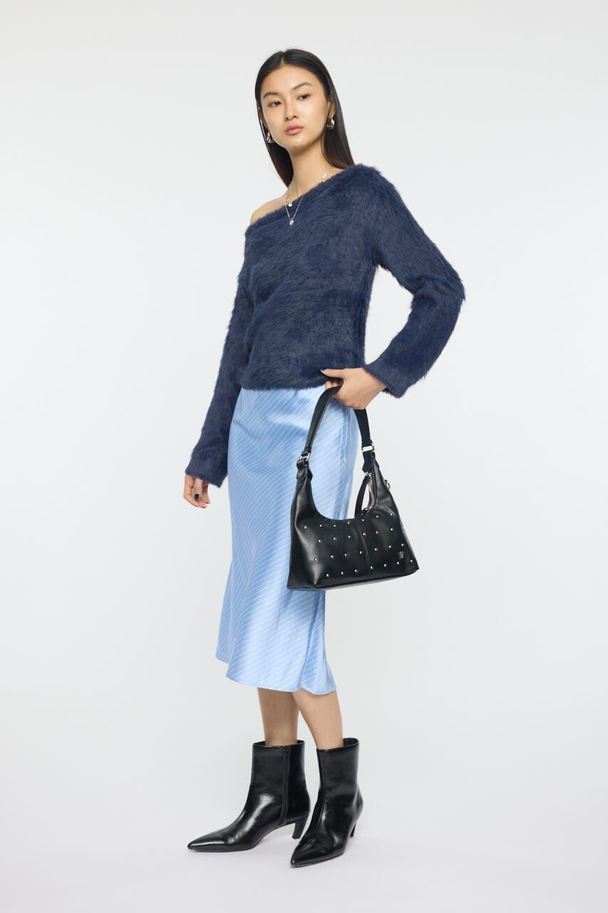 MOUSSY「FAUX FUR KNIT CROP トップス」|ニット・セーター|