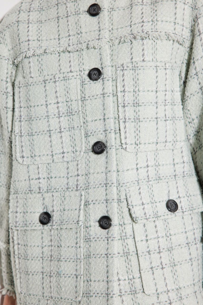 rienda「ノーカラーツイードウールMIX CT」|その他|