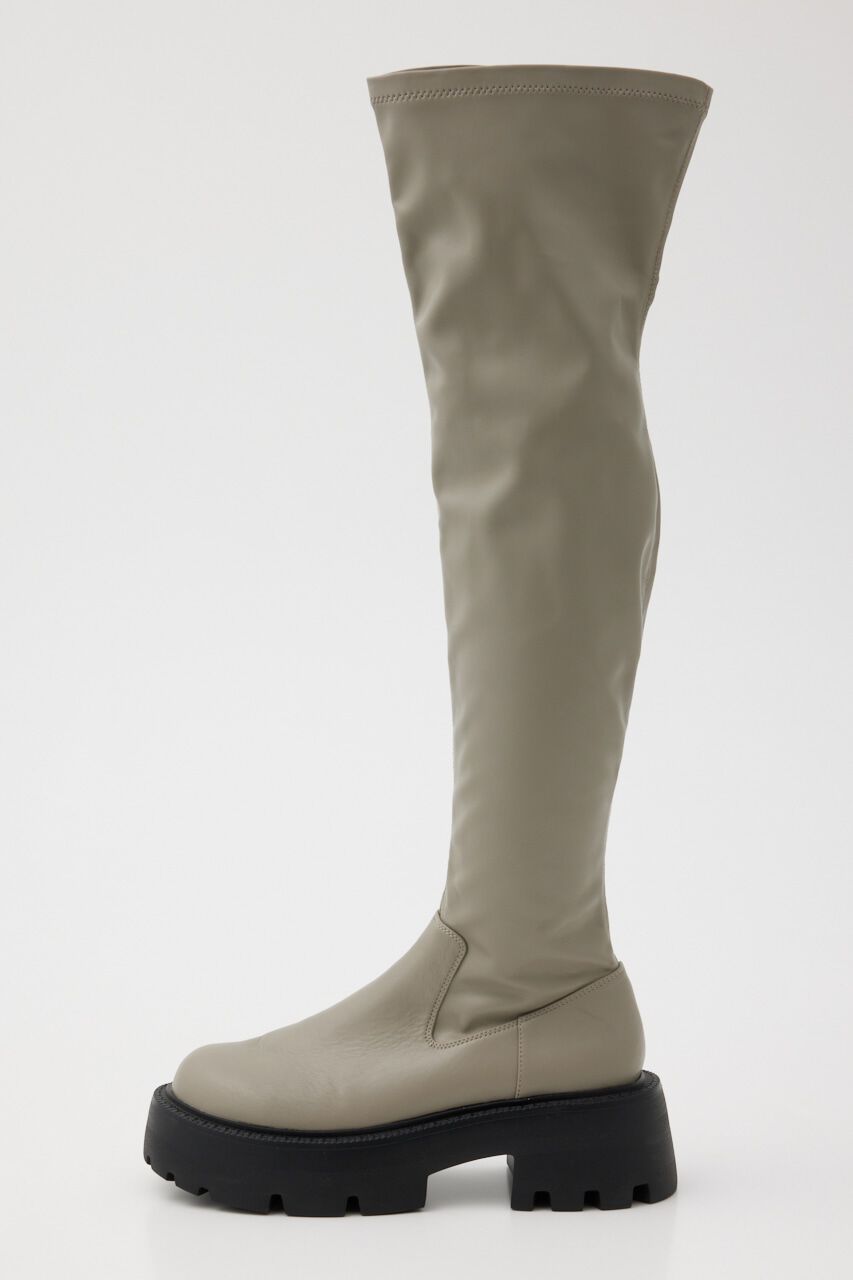 rienda「トラックスソールニーハイブーツ」|その他|GREIGE