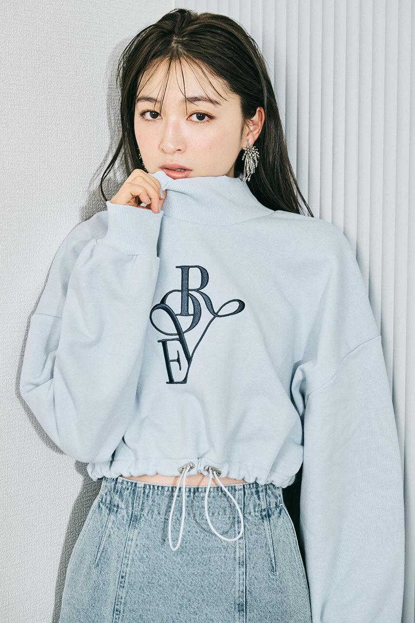 rienda「バルーンヘムロゴスウェットTOP」|Tシャツ・カットソー|L/BLU1