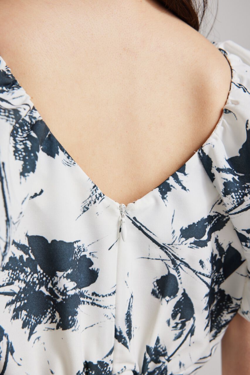 rienda「バルーンSLVデザインフレアOP」|ワンピース|