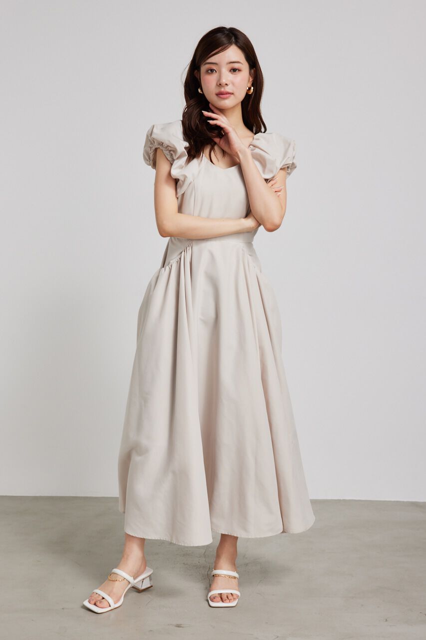 rienda「バルーンSLVデザインフレアOP」|ワンピース|