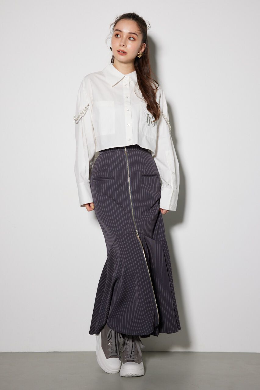 rienda「ジャストウエストセンターZIPマーメイドスカート」|スカート|