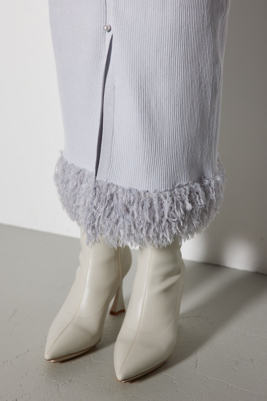 rienda「フェイクファーオフショルタイトニットワンピース」|ワンピース|