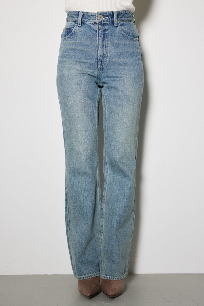 rienda「ShapelyMakeジャストウエストデニムパンツ」|デニム|