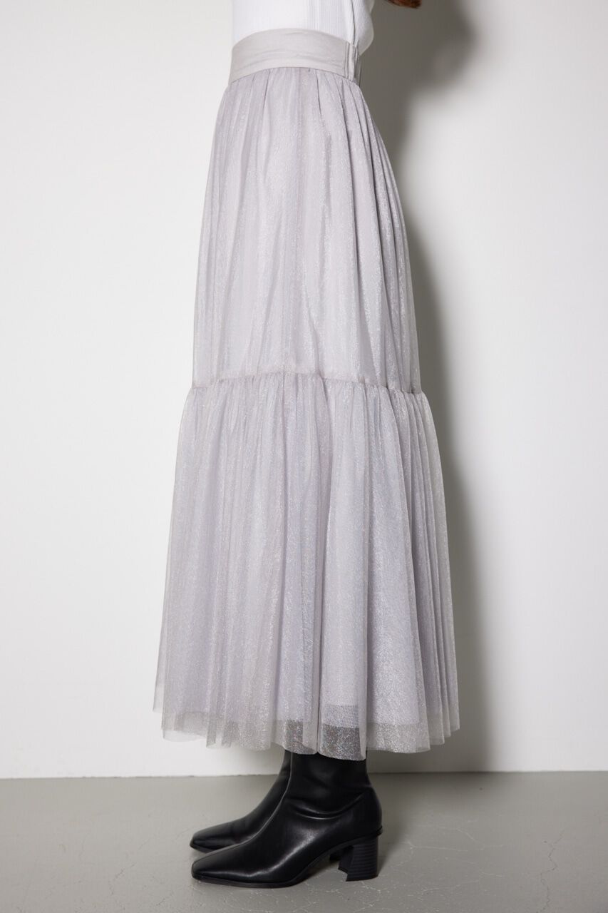 rienda「配色チュールティアードスカート」|スカート|