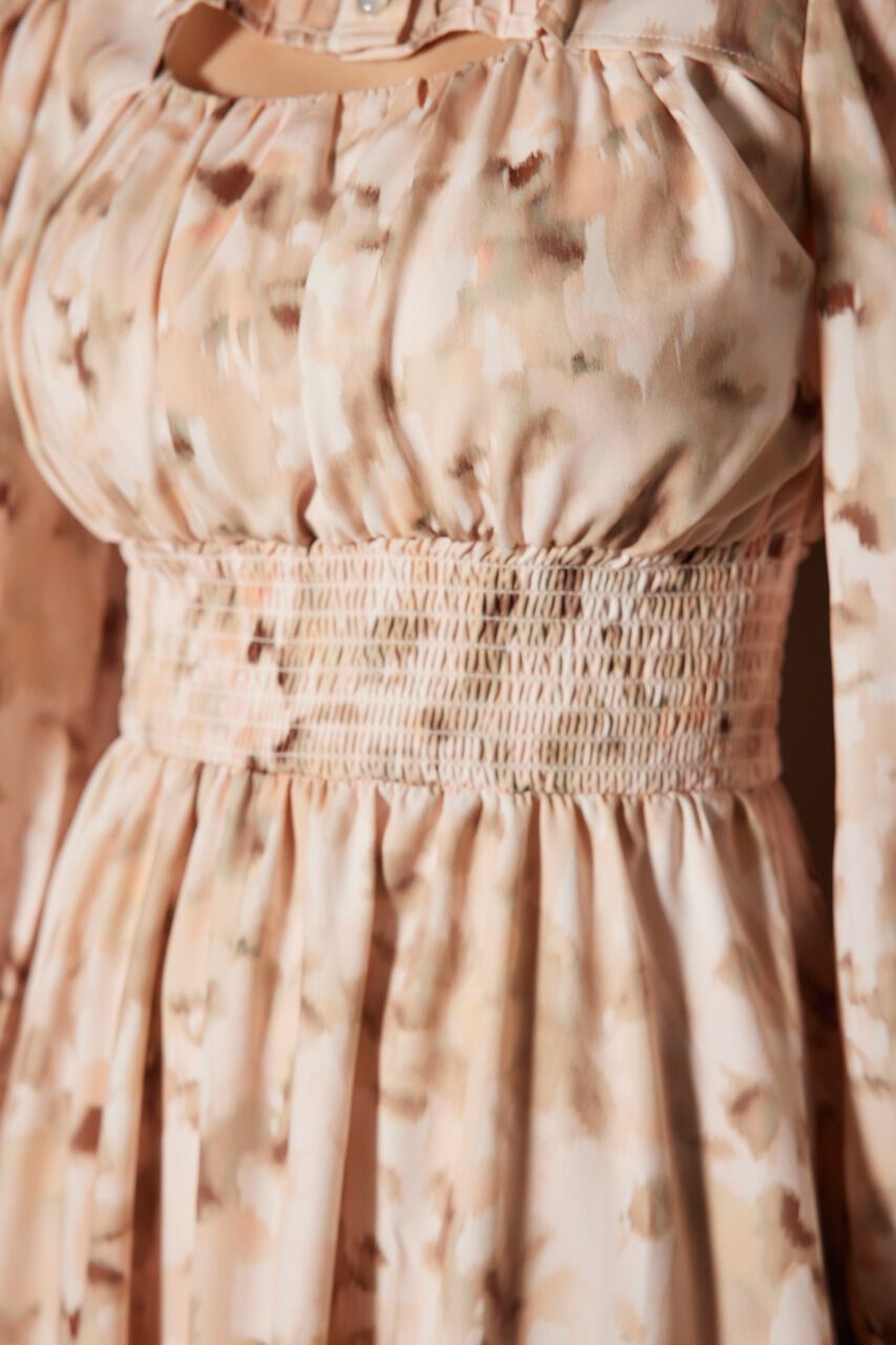 rienda「ウエストシャーリングシャツディテールワンピース」|ワンピース|