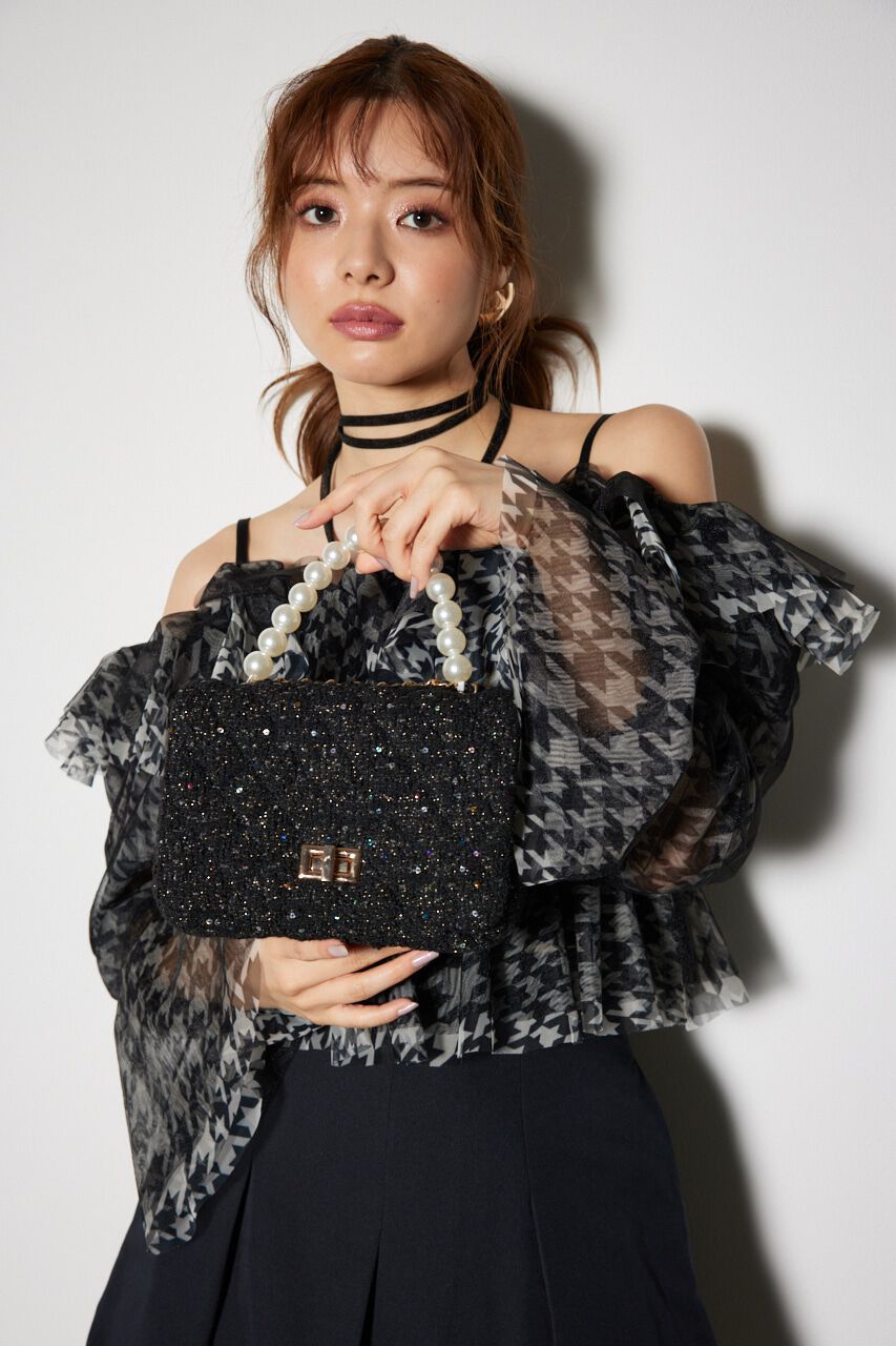 rienda「2WAYレクラングルツイードバッグ」|その他|