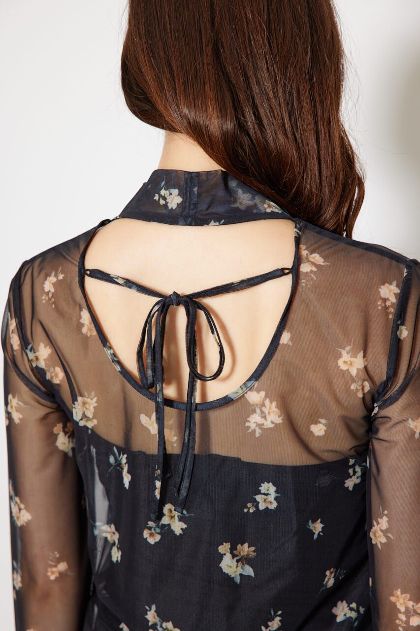 rienda「2WAYスリーブギャザーシアートップス」|Tシャツ・カットソー|