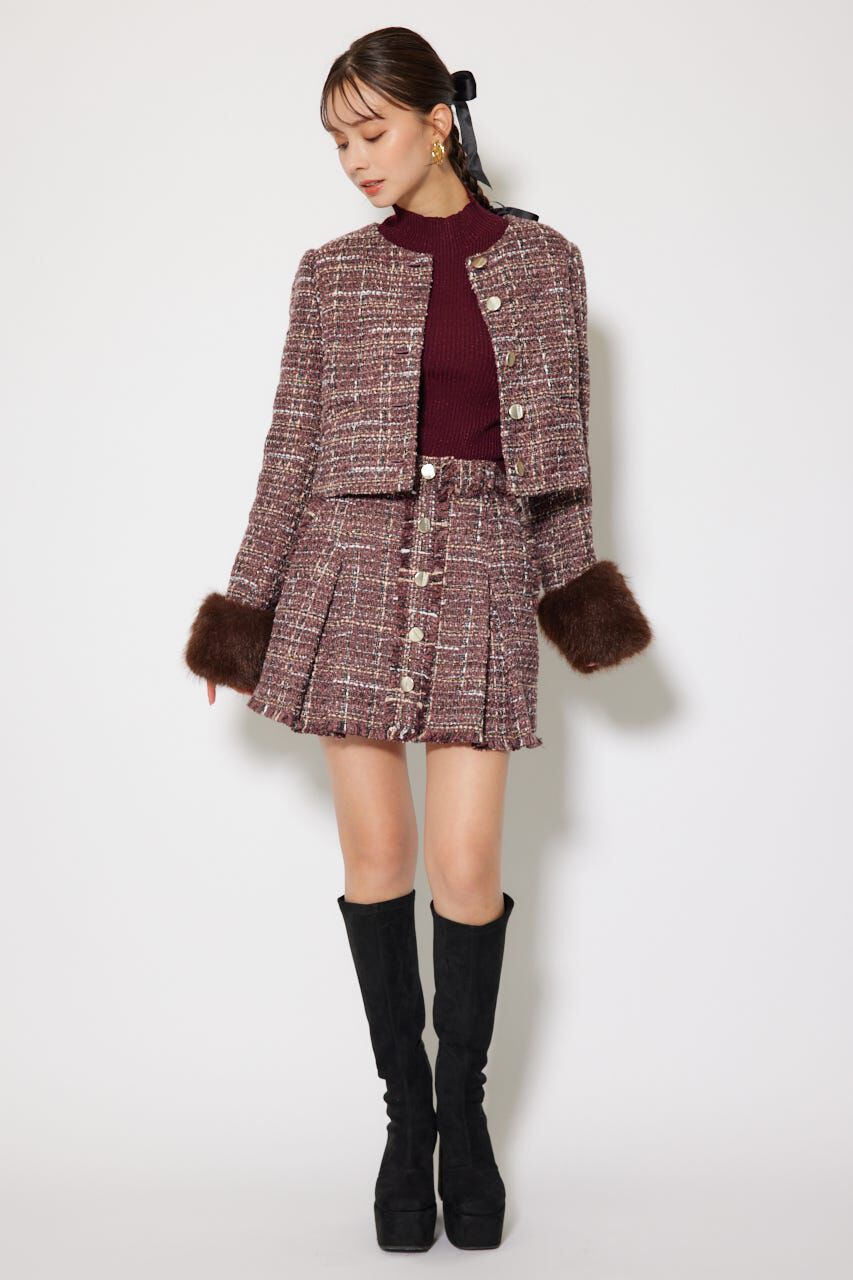 rienda「2WAYツイードショートジャケット」|その他|