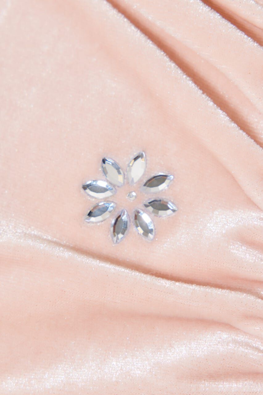 rienda「チョーカーセットフラワービジューベロアトップス」|Tシャツ・カットソー|